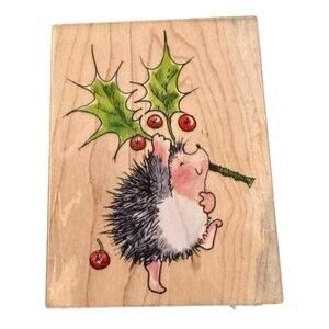 Penny Black 2010 Margaret Sherry A Thorny Affair Hedgehog 4052K Rubber Stamp